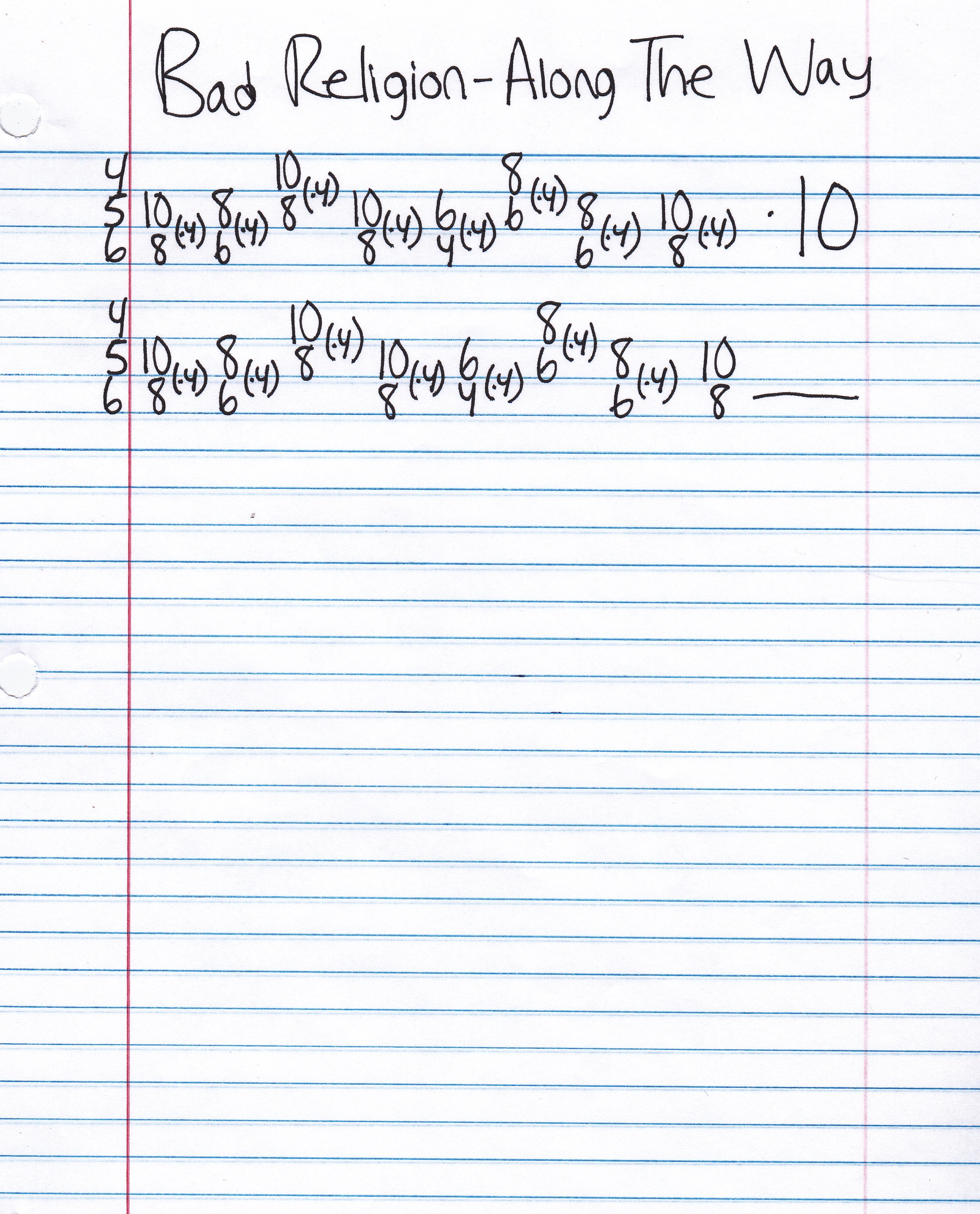 High quality guitar tab for Along The Way by Bad Religion off of the album How Could Hell Be Any Worse?. ***Complete and accurate guitar tab!***